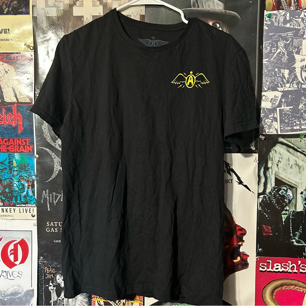 Aerosmith The Bad Boys Of Boston Graphic Logo T Shirt Size Medium